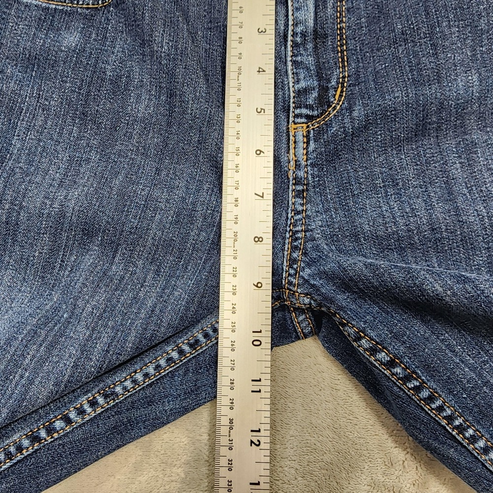 Liz Claiborne Jeans Womens 12 Blue Mid Rise Classic Fit Straight Stretch Denim - Picture 9 of 12